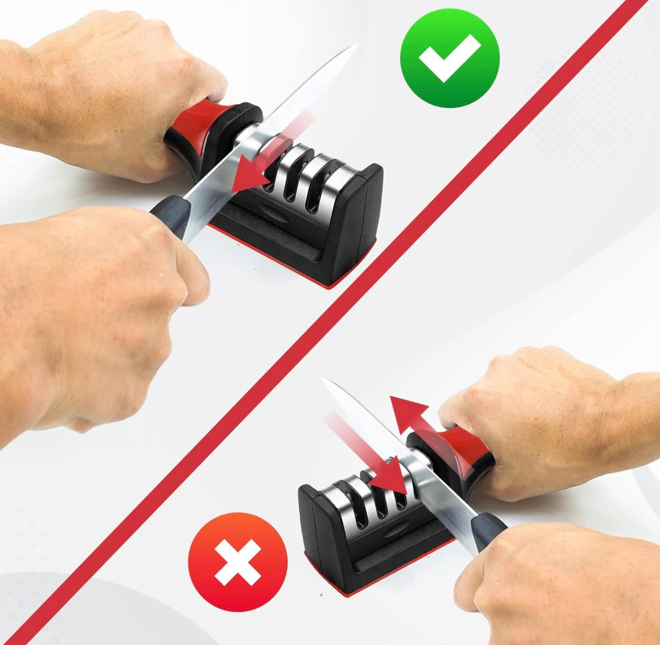 All-in-One Kitchen Blade Sharpener – 4-Stage Knife & Scissor Sharpening Tool