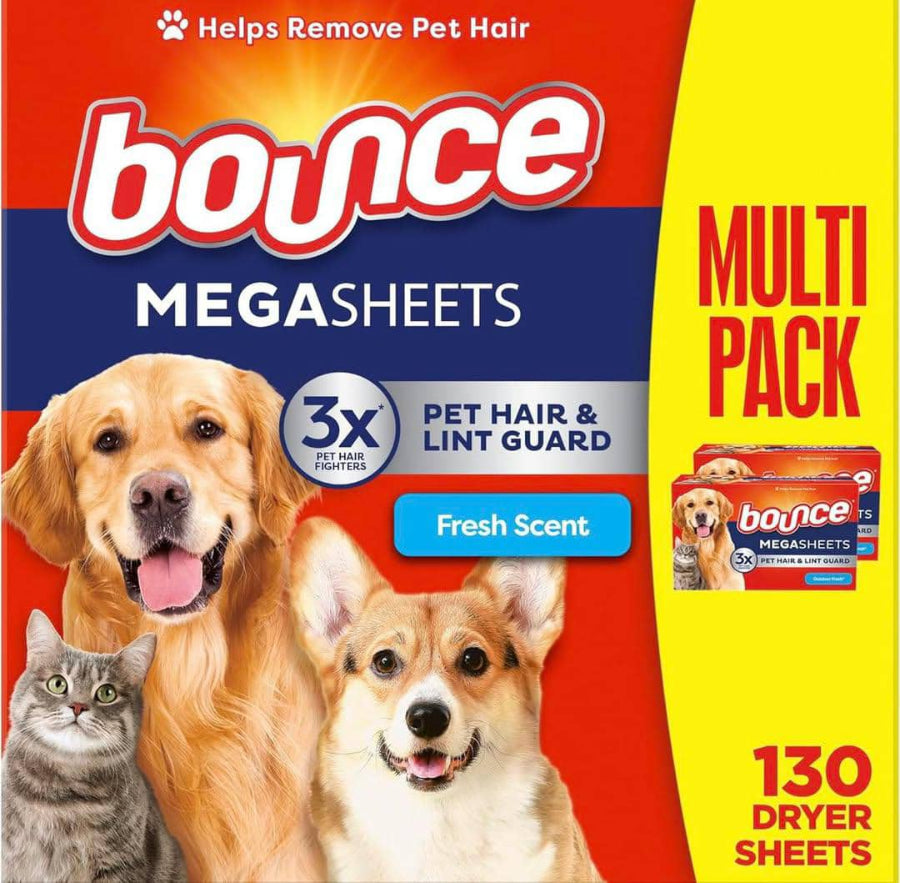 Bounce Pet Hair Guard Dryer Sheets – 180 Ct, Fresh Scent