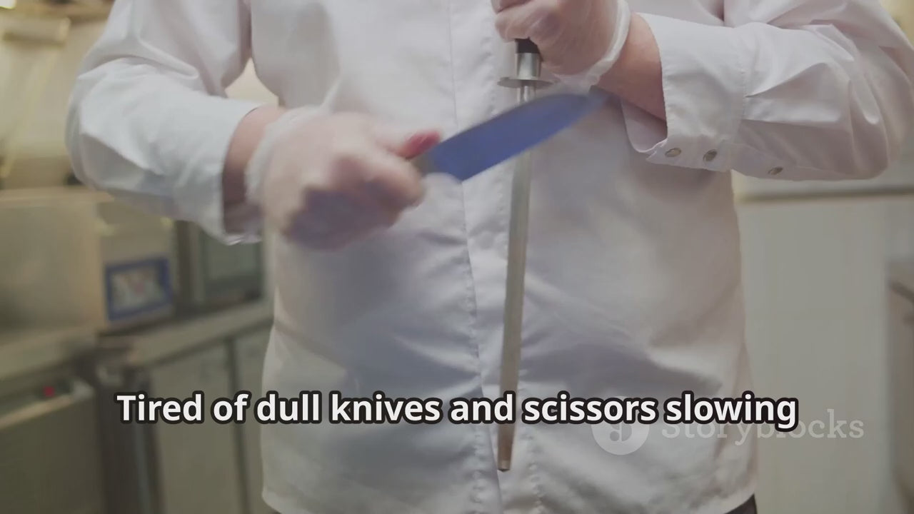 All-in-One Kitchen Blade Sharpener – 4-Stage Knife & Scissor Sharpening Tool