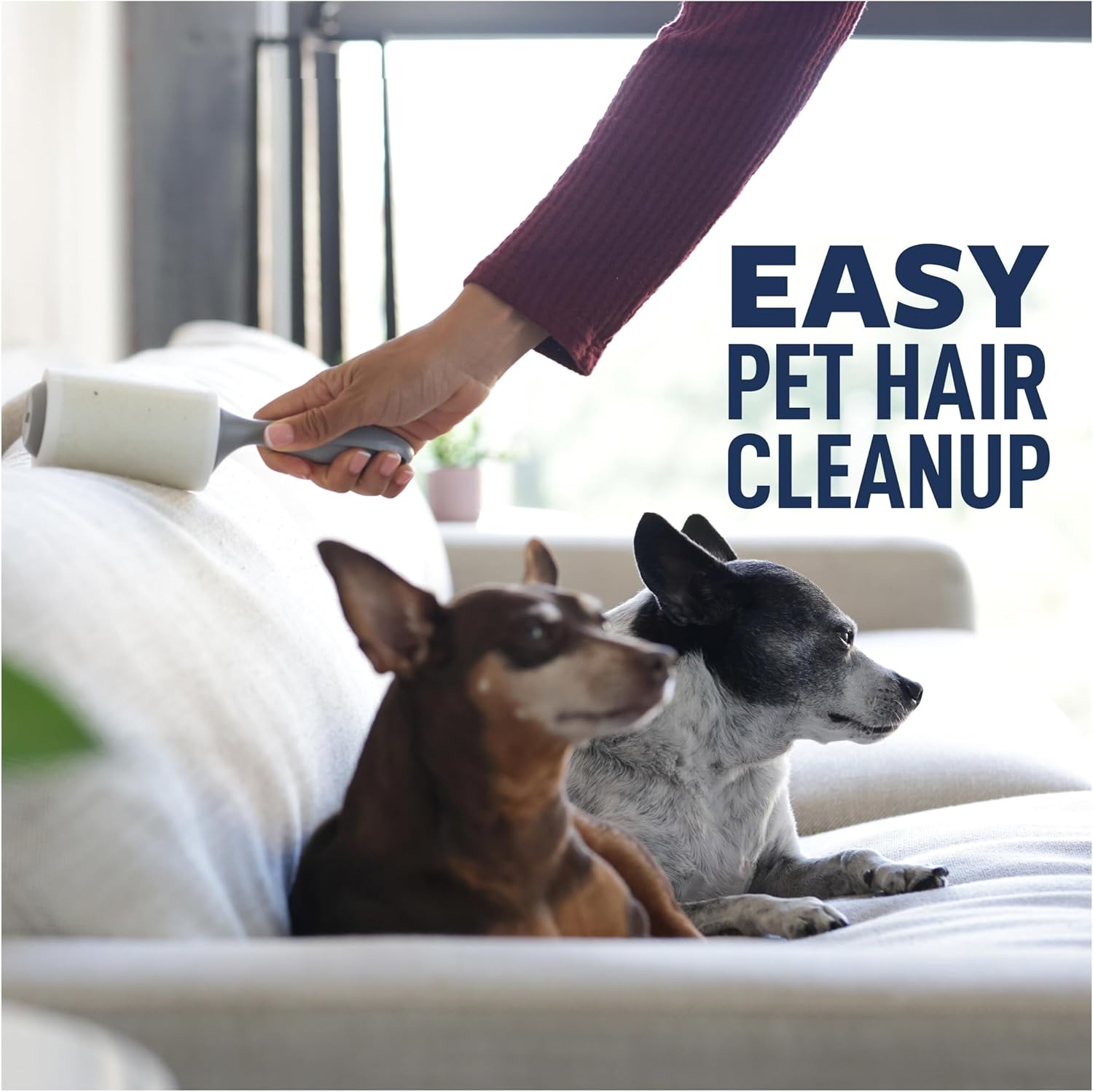 Scotch-Brite Everyday Clean Lint Roller, Lint Roller for Pet Hair, Clothing, Furniture and More, 3 Lint Rollers, 100 Sheets/Roller, 300 Sheets Total, Lint Remover for Clothes, Pet Hair Removal